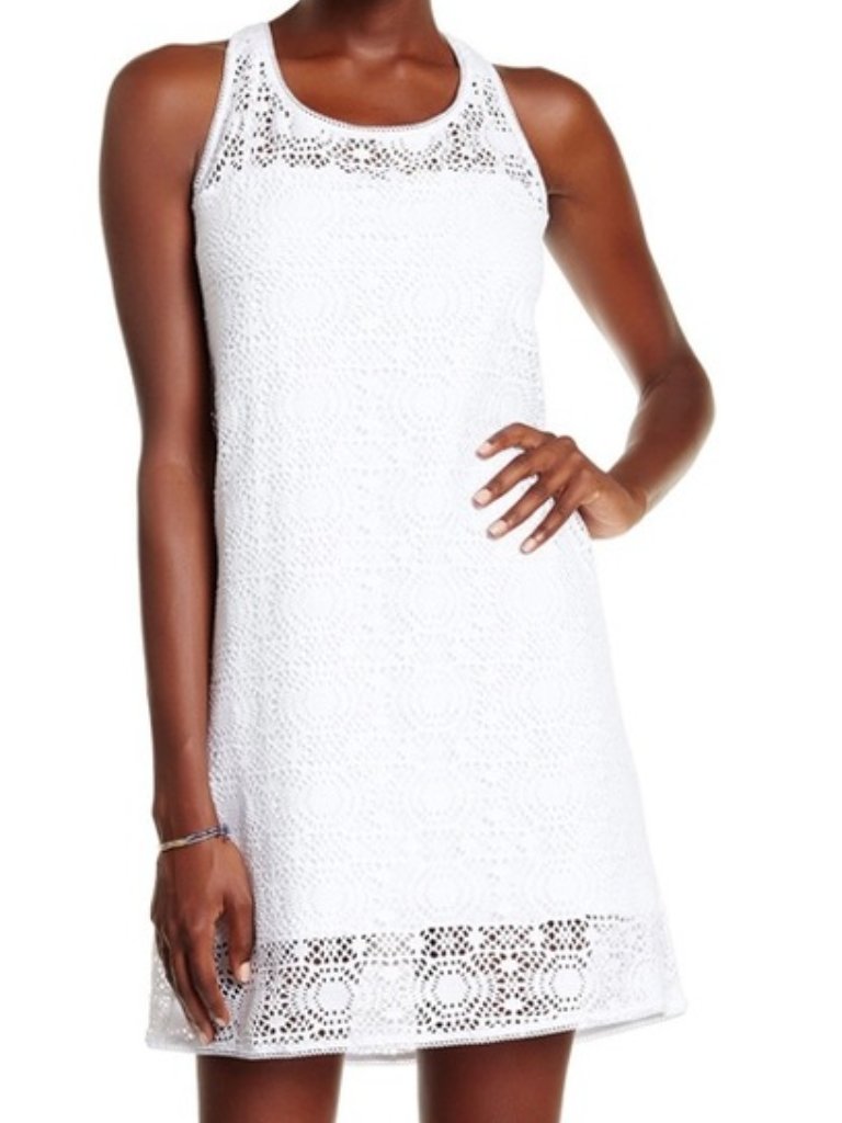 Tommy Bahama Crochet Short Tank Dress With Lining M